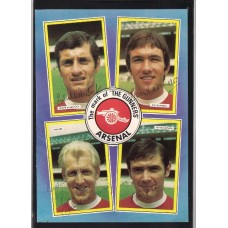 Signed colour picture of four Arsenal footballers.